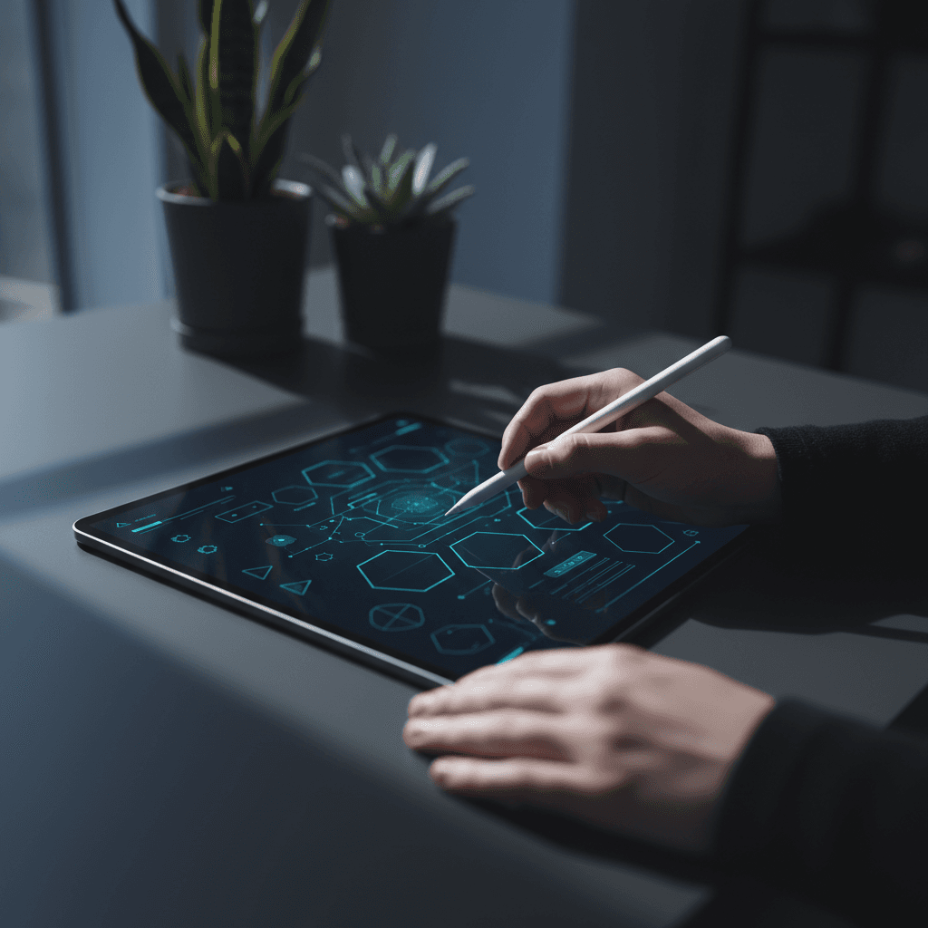 Designer working on digital product interface